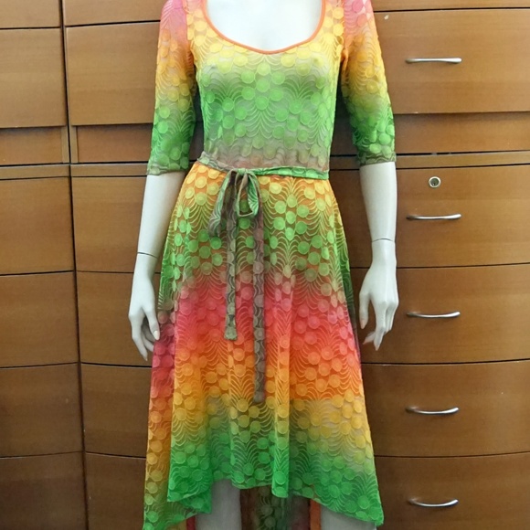 PROM ASYMMETRICAL LACE DRESS MADE IN EUROPE - Picture 2 of 7